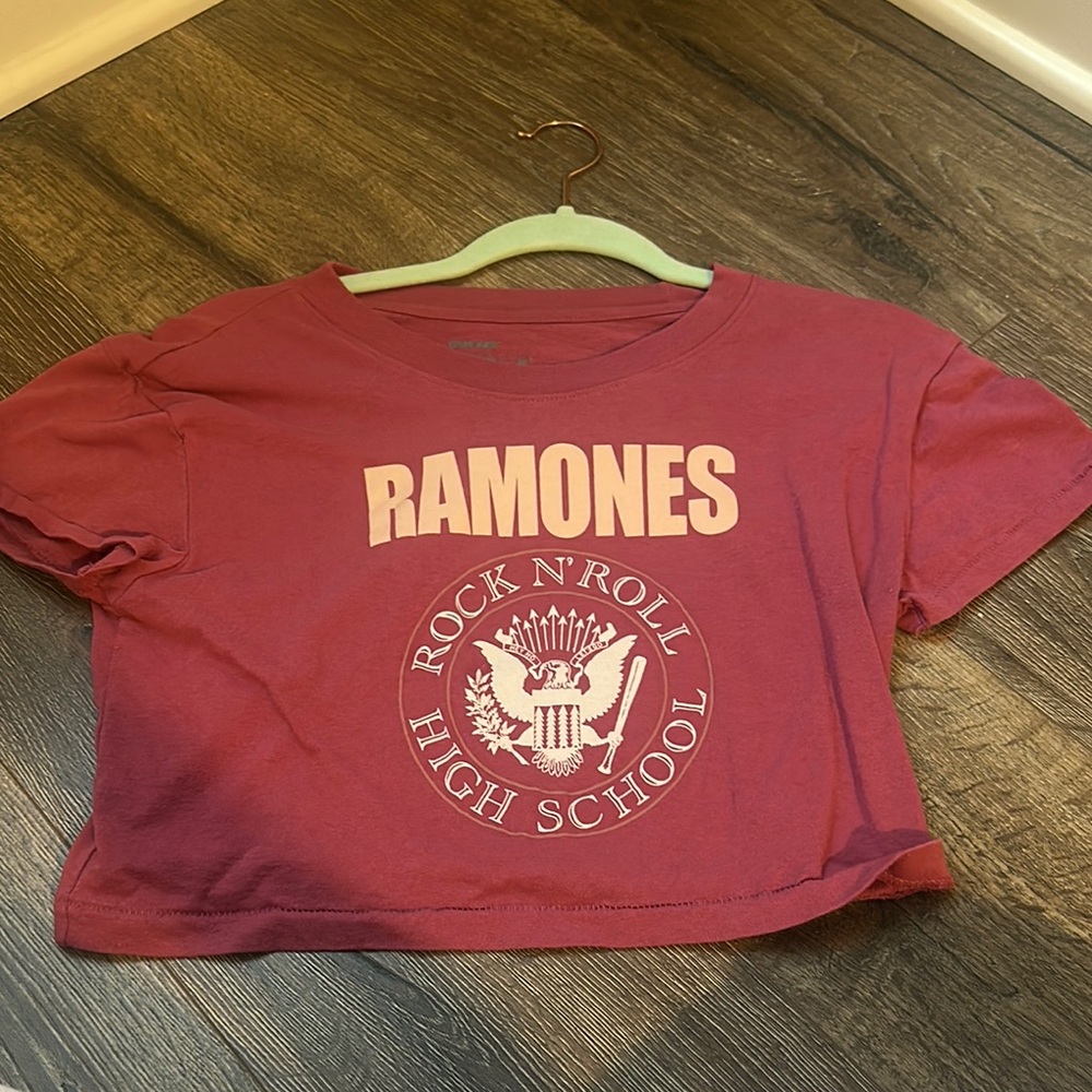 Red Ramones Crop Top